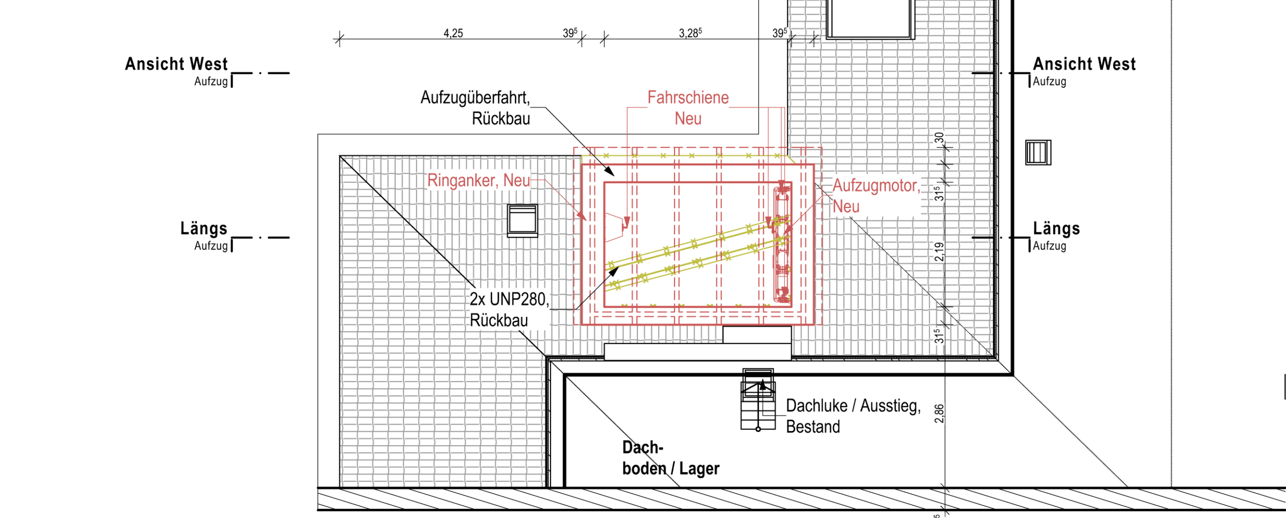 Grundriss, anonymisiert – Revitalisierung mit Aufzugsanlage im Gründerzeitbau, Berlin